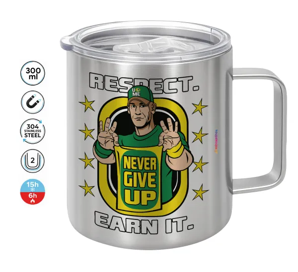 John Cena — Double-walled stainless steel mug 300ml with temperature-retaining lid