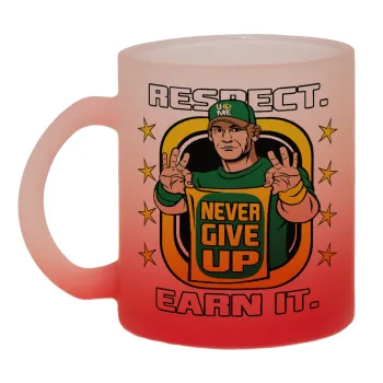 John Cena, Κούπα γυάλινη δίχρωμη με βάση το κόκκινο ματ, 330ml