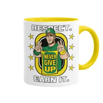 John Cena, Κούπα χρωματιστή κίτρινη, κεραμική, 330ml