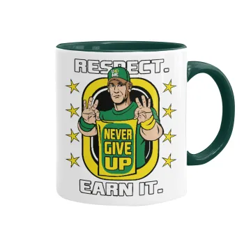 John Cena, Κούπα χρωματιστή πράσινη, κεραμική, 330ml