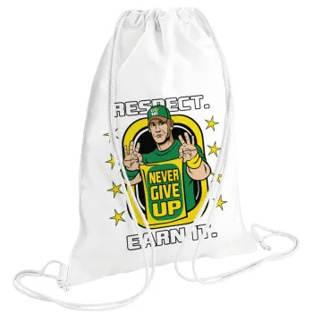 John Cena, Τσάντα πλάτης πουγκί GYMBAG λευκή (28x40cm)