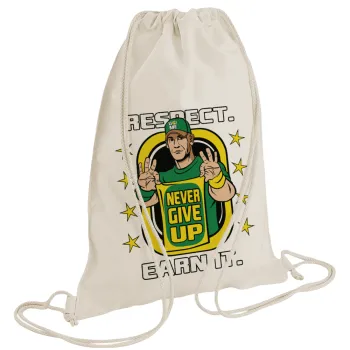 John Cena, Τσάντα πλάτης πουγκί GYMBAG natural (28x40cm)