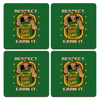 John Cena, ΣΕΤ x4 Σουβέρ ξύλινα τετράγωνα plywood (9cm)