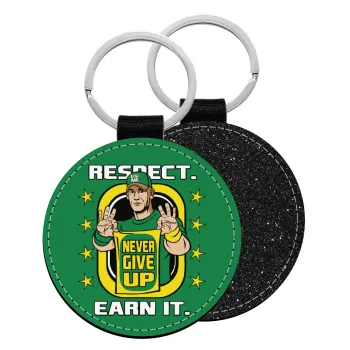 John Cena, Μπρελόκ Δερματίνη, στρογγυλό ΜΑΥΡΟ (5cm)