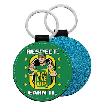 John Cena, Μπρελόκ Δερματίνη, στρογγυλό ΜΠΛΕ (5cm)