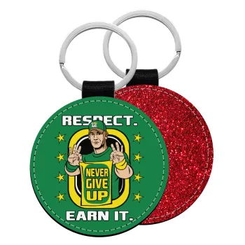 John Cena, Μπρελόκ Δερματίνη, στρογγυλό ΚΟΚΚΙΝΟ (5cm)