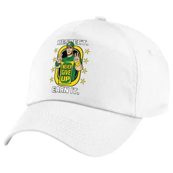 John Cena, Καπέλο παιδικό Baseball, 100% Βαμβακερό Twill, Λευκό (ΒΑΜΒΑΚΕΡΟ, ΠΑΙΔΙΚΟ, UNISEX, ONE SIZE)
