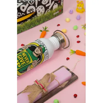 John Cena, Πασχαλινή Λαμπάδα με παγούρι μεταλλικό (620ml, stainless steel) & κερί αρωματικό πλακέ (30cm) (ΡΟΖ)