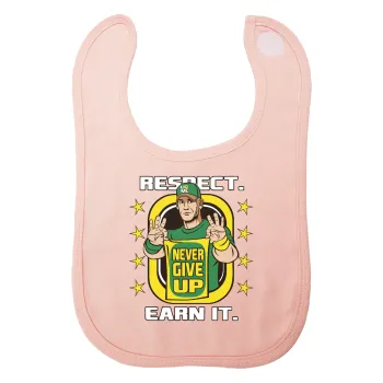 John Cena, Σαλιάρα με Σκρατς ΡΟΖ 100% Organic Cotton (0-18 months)