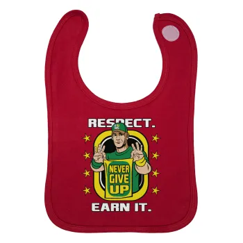 John Cena, Σαλιάρα με Σκρατς Κόκκινη 100% Organic Cotton (0-18 months)