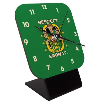 John Cena, Quartz Table clock in natural wood (10cm)