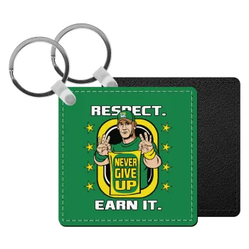 John Cena, Μπρελόκ Δερματίνη, τετράγωνο ΜΑΥΡΟ (5x5cm)