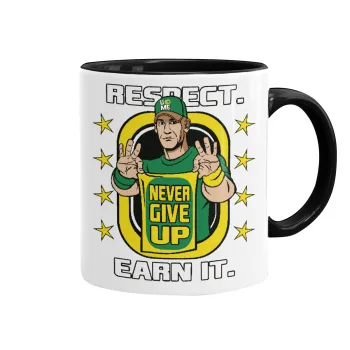 John Cena, Mug colored black, ceramic, 330ml