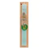 Easter Set, wooden keychain & aromatic flat Easter candle (30cm) (TURQUOISE)