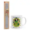 Easter Set, Ceramic Cup (330ml) & Easter aromatic flat candle (30cm) (GRAY)