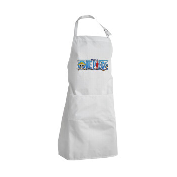Onepiece logo, Adult Chef Apron (with sliders and 2 pockets)