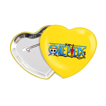 Onepiece logo, Κονκάρδα παραμάνα καρδιά (57x52mm)