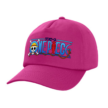 Onepiece logo, Καπέλο παιδικό Baseball, 100% Βαμβακερό, Low profile, purple