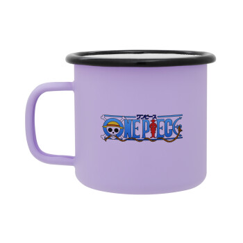 Onepiece logo, Κούπα Μεταλλική εμαγιέ ΜΑΤ Light Pastel Purple 360ml