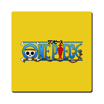Onepiece logo, Τετράγωνο μαγνητάκι ξύλινο 6x6cm