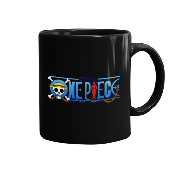 Onepiece logo, Mug black, ceramic, 330ml
