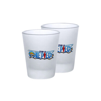 Onepiece logo, Σφηνοπότηρα γυάλινα 45ml του πάγου (2 τεμάχια)