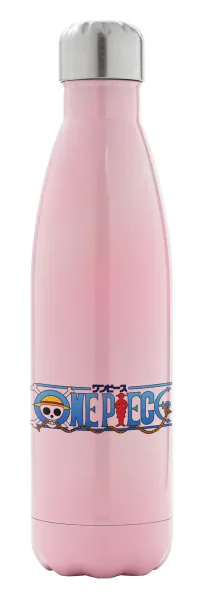 Onepiece logo — Metal mug thermos Pink Iridiscent (Stainless steel), double wall, 500ml