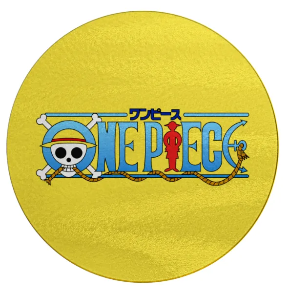 Onepiece logo — Επιφάνεια κοπής γυάλινη στρογγυλή (30cm)