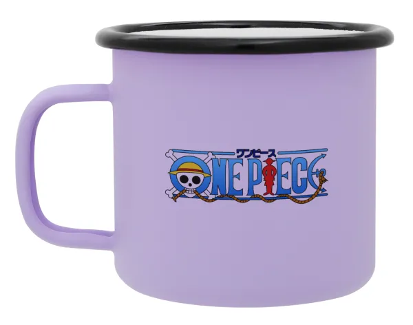 Onepiece logo — Κούπα Μεταλλική εμαγιέ ΜΑΤ Light Pastel Purple 360ml