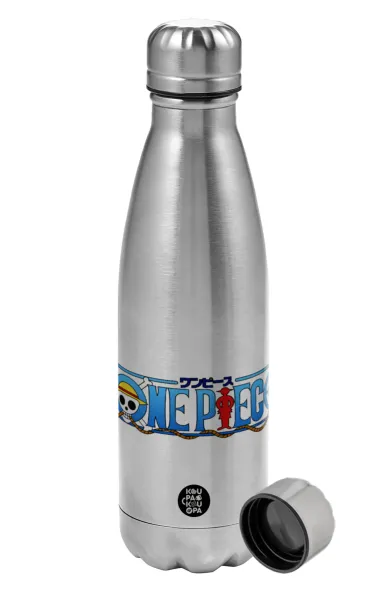 Onepiece logo — Μεταλλικό παγούρι νερού, ανοξείδωτο ατσάλι, 750ml