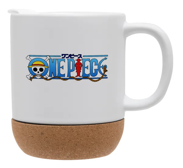 Onepiece logo — Κούπα, κεραμική με βάση φελού και καπάκι (ΜΑΤ), 330ml