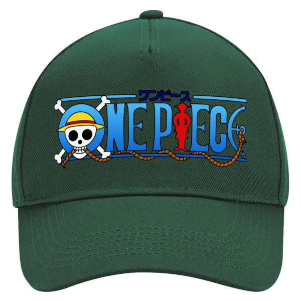 Onepiece logo — Καπέλο Ενηλίκων Ultimate ΠΡΑΣΙΝΟ, (100% ΒΑΜΒΑΚΕΡΟ DRILL, ΕΝΗΛΙΚΩΝ, UNISEX, ONE SIZE)