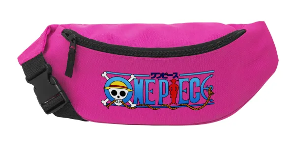 Onepiece logo — Unisex waist bag (banana) in PINK color with 2 pockets