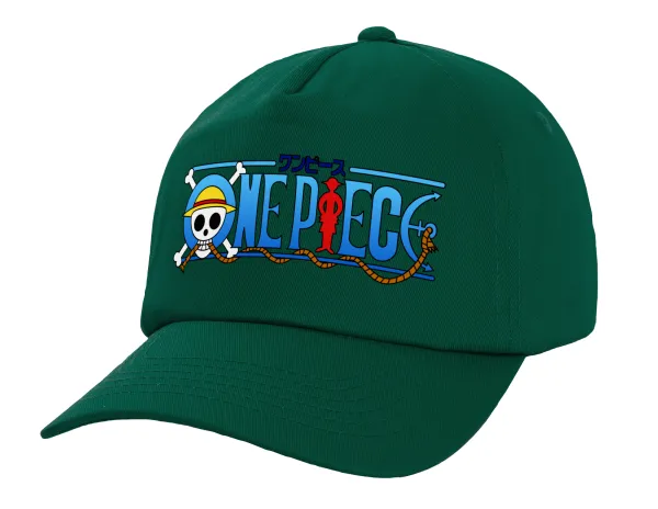 Onepiece logo — Twill Καπέλο παιδικό Bottle Green (100% ΒΑΜΒΑΚΕΡΟ, ΠΑΙΔΙΚΟ, UNISEX)