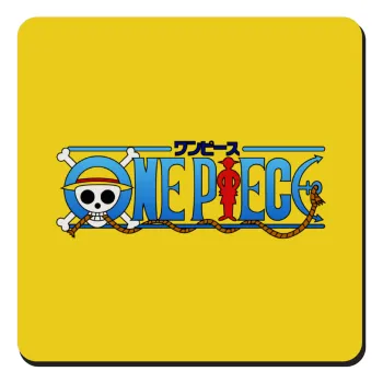 Onepiece logo, Τετράγωνο μαγνητάκι ξύλινο 9x9cm