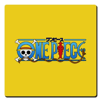 Onepiece logo, Τετράγωνο μαγνητάκι ξύλινο 6x6cm