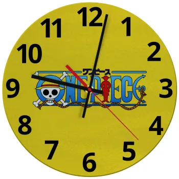 Onepiece logo, Ρολόι τοίχου γυάλινο (30cm)