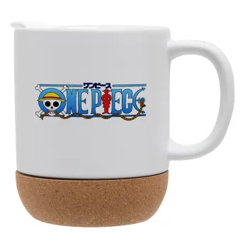 Onepiece logo, Ceramic coffee mug Cork (MAT), 330ml