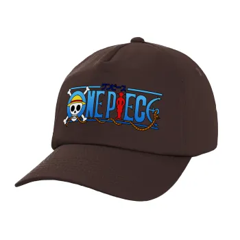 Onepiece logo, Καπέλο Ενηλίκων Baseball, 100% Βαμβακερό, Chocolate, Καφέ (ΒΑΜΒΑΚΕΡΟ, ΕΝΗΛΙΚΩΝ, UNISEX, ONE SIZE)