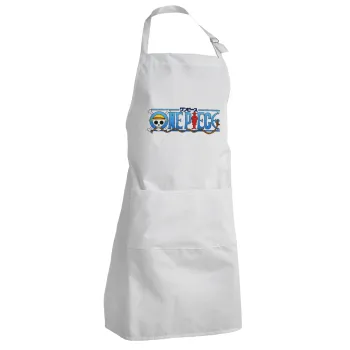 Onepiece logo, Adult Chef Apron (with sliders and 2 pockets)