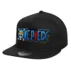 Καπέλο παιδικό Flat Snapback, Μαύρο (100% ΒΑΜΒΑΚΕΡΟ, ΠΑΙΔΙΚΟ, UNISEX, ONE SIZE)