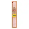 Easter Set, wooden keychain & scented flat Easter candle (30cm) (PINK)