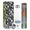 Easter candle, metallic white thermos bottle (500ml) & aromatic flat candle (30cm) (GRAY)
