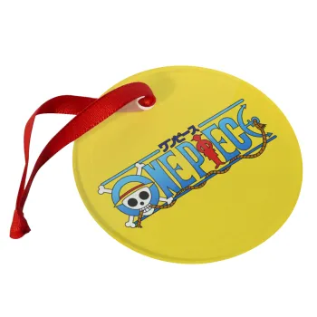 Onepiece logo, Στολίδι Χριστουγεννιάτικο στολίδι γυάλινο 9cm