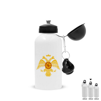Byzantine Empire, Metal water bottle, White, aluminum 500ml