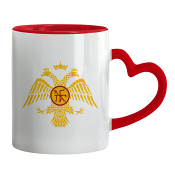 Byzantine Empire, Mug heart red handle, ceramic, 330ml