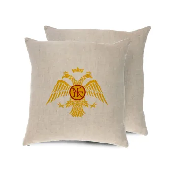Byzantine Empire, Μαξιλάρι καναπέ ΛΙΝΟ 40x40cm περιέχεται το  γέμισμα