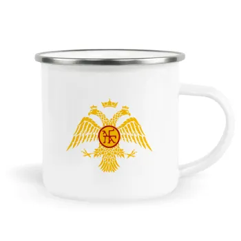 Byzantine Empire, Metallic enamel cup white 360ml