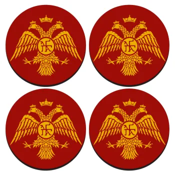 Βυζαντινή αυτοκρατορία, ΣΕΤ 4 Σουβέρ ξύλινα στρογγυλά (9cm)