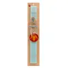 Easter Set, wooden keychain & aromatic flat Easter candle (30cm) (TURQUOISE)